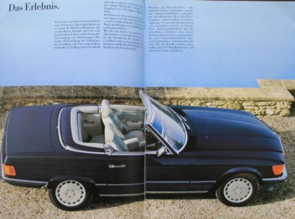 Mercedes-Benz 300 SL - 500 SL Modelprogram 1988 Carbrochure (9288)